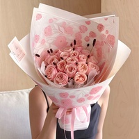 Papier d'emballage pour fleurs, cellophane semi-transparent, imperméable, bouquet DIY, papier d'emballage cadeau, vente en gros