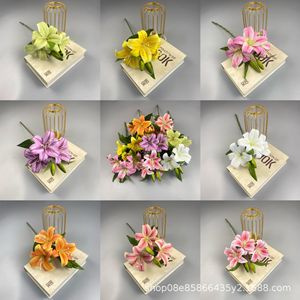 Lys artificiels à branche unique BH-01, haute simulation, pour décoration de mariage et de maison - Product Image 5