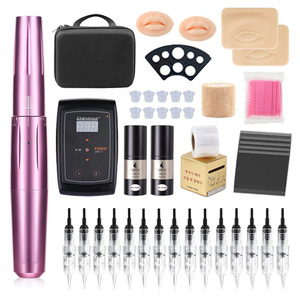 Kit de tatouage électrique Tuffking Permanent Makeup Machine avec aiguilles et accessoires pour sourcils, lèvres et eye-liner - Product Image 1