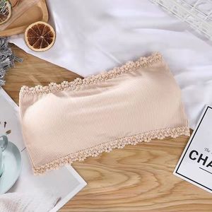 Soutien-gorge sans bretelles à rayures verticales en coton pour femme, invisible, sexy, style tube top, à porter sous une robe, avec dentelle latérale, lingerie féminine - Product Image 5