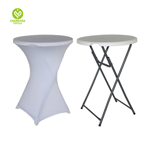 Hot Sale Custom 6ft Elastic Spandex Fabric Oilproof/Waterproof Modern Knitted Table Covers for Home Parties Outdoor Cocktail - Product Image 3