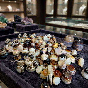 Cabochons ovales polis en agate Œil de Shiva, pierres précieuses naturelles pour objets d'art et de collection, et pour la guérison - Product Image 2