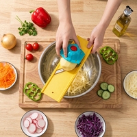 Mandoline Snijder 1-delig Groentehakker 1,7 mm Fijn 2,5 mm Medium 3 mm Groot Julienne Snijder Ui Aardappel Gepatenteerd Handmatig