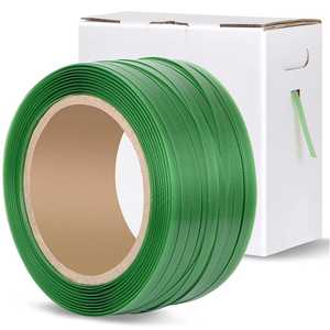 Màu xanh lá cây PP đóng đai cuộn bao bì Pallet màu xanh lá cây 12mm * 0.6mm Polypropylene đóng đai PP dây đeo - Product Image 1
