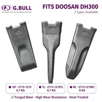 Dents de godet forgées 2713-1219 2713-1219RC 2713-1219TL pour pelle Doosan DH300, dent de burin conique pour terre et roche