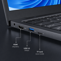 Ordinateur portable 15,6 pouces FHD IPS Intel Core M3-8100Y Dual Core 8 Go de RAM Windows 11 Business Clavier numérique PC portable