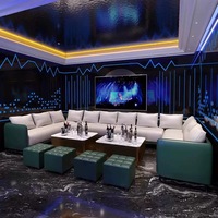Canapé modulable personnalisé pour KTV, salon VIP en forme de U ou de L, ensemble de meubles en cuir pour boîte de nuit