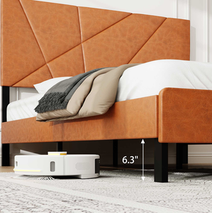 Lit de rangement relevable King Size OE HOME, structure en bois de chêne, revêtement en tissu, mécanisme hydraulique réglable, design moderne - Product Image 4