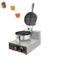 Gaufrier belge rond commercial portable antiadhésif