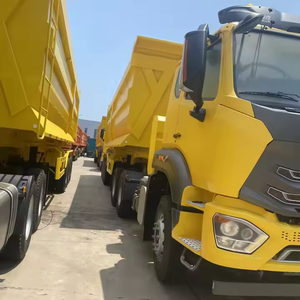 Camion benne en U de 40-50 tonnes en acier au carbone avec porte arrière, pour le transport de sable, semi-remorque benne arrière basculante - Product Image 3