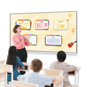 Tableau blanc interactif intelligent à écran tactile numérique Android/OPS, <span class=keywords><strong>prix</strong></span> d'usine, 4k, 86, 55, 65, 75, 85, 98, 110 pouces - Product Image 2