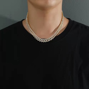 אופנה קובן שרשרת יהלום תכשיטי היפ הופ גברים נשים נשים משובצת קריסטל יוקרה