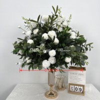 DKB Nouvelle Décoration Florale Rose pour Scène de Mariage, Boules de Fleurs Prêtes à l'emploi, Rangée de Fleurs, Décoration d'Arche, Fleurs Artificielles