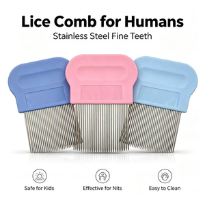 Peine de Púas Finas para Eliminar Piojos y Lêndeas, para Niños y Adultos, Herramienta de Aseo Duradera de Acero Inoxidable para el Hogar y la Escuela - Product Image 1