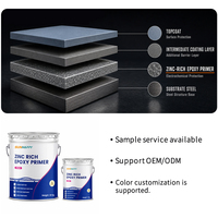Primaire époxy riche en zinc, application rapide, séchage rapide, bicomposant, soudable, revêtement anticorrosion pour poutres de pont en structure acier
