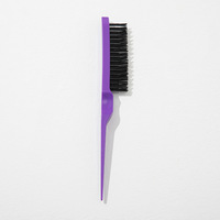 Peigne démêlant professionnel à 3 rangées, brosse à coiffer pour le volume, peigne à queue de rat pour chignon, outil de coiffure de salon