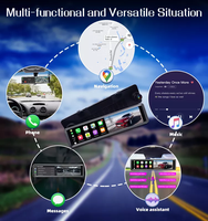 Terbaik kamera dasbor lensa ganda 11.26 inci Universal Carplay perekam Video otomatis 4K kaca spion sistem bebas genggam untuk Driver ganda