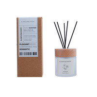Parfum d'intérieur Resistance désodorisant personnalisé avec couvercle rond en bois diffuseur d'arôme de roseau de luxe avec huile essentielle