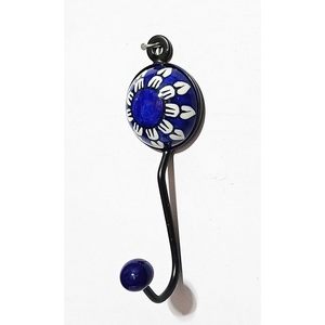 PARIJAT Handicraft Floral Metal Wall Hook Decorative Ceramic Hanging Holder for Coat <b>Keys</b> Bathroom Towel - Product Image 2