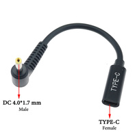 65W PD Usb Type C femelle à rond carré Dc Jack câble de Conversion pour ordinateur portable pour Lenovo Dell Hp Asus câble de charge d'alimentation pour ordinateur portable