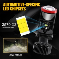 Projecteur Mini H4 Sunshiny Y8 80W 8500LM 6000K, phare LED compact pour voitures et motos