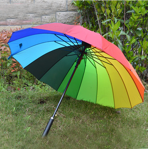 Tốt nhất phổ biến khuyến mại 23 "<span class=keywords><strong>24</strong></span> Xương Sườn Thẳng Tự động mở cầu vồng ô - Product Image 3