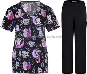 प्री-सेल शैली नर्सिंग स्क्रैब सूट प्लस आकार महिलाओं के लिए समान सेट - Product Image 4