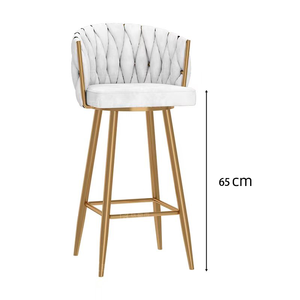 <span class=keywords><strong>Chaise</strong></span> <span class=keywords><strong>de</strong></span> <span class=keywords><strong>bar</strong></span> <span class=keywords><strong>de</strong></span> 65 cm avec un style luxueux et haut <span class=keywords><strong>de</strong></span> gamme, dossier, tabouret haut pour usage domestique - Product Image 2