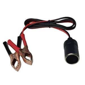 M 12-24V car cigarette lighter female battery clip alligator clip is used to charge the battery pump power supply