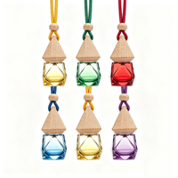 Flacon vide en verre coloré de 8 ml pour diffuseur de parfum de voiture suspendu, flacon testeur en verre, flacon d'huile essentielle, flacons d'huile parfumée aromatique