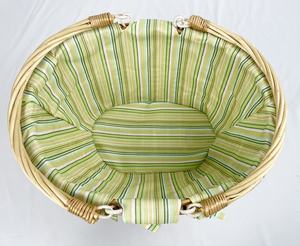 Wholesale Drink Food Storage <strong>Trug</strong> Colorful Multi-purpose Simple Style Oval Willow Rattan Wicker Gift Baskets 2 with Handles - Product Image 5