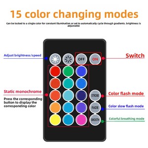 Lumière LED Submersible Colorée pour Piscine, Étanche IP68 avec Télécommande 15 Couleurs pour Cour, Étang, Aquarium, Utilisation Extérieure - Product Image 3