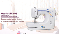 Machine à Coudre Mini Double Aiguille Multifonction Meilleure Vente 2024, Couture Droite et Courbe
