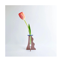 VASE en plexiglas de couleur givrée, fleur en acrylique, VASE modelant pour plante, mariage, anniversaire, TABLE, décoration de bureau à domicile