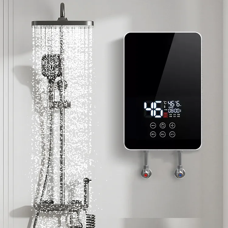 シャワー用給湯器カスタムCeステンレス鋼中国サプライヤータンクレス電気防水タッチボタン壁掛けIPX4220