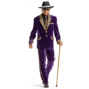 <span class=keywords><strong>Traje</strong></span> <span class=keywords><strong>Retro</strong></span> de Poliéster para Hombre, Estilo Disco de los 70, con Detalles de Leopardo, Disfraz para Actuaciones en Escenario y Fiestas de Carnaval - Product Image 1