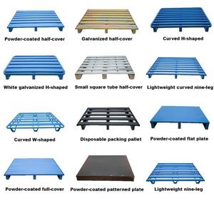 Paletas de Acero Galvanizado FARUIT, Capacidad de 1000 kg, Apilables, para Almacenamiento Industrial, Resistentes, Cobertura Completa, Cobertura Media, Forma de H, W - Product Image 4
