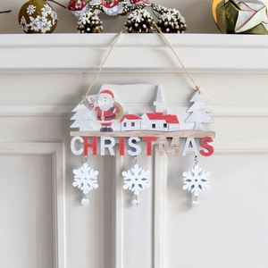 Nueva llegada de madera de alta calidad TEMA DE Navidad decoración puerta colgante adorno de madera - Product Image 6