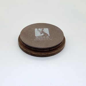 Round Shape MDF Plywood Custom <b>Candle</b> <b>Lid</b> Smooth Touch Feel Deep Engraving Logo Walnut Color Wooden <b>Lids</b> for <b>Jars</b> - Product Image 3