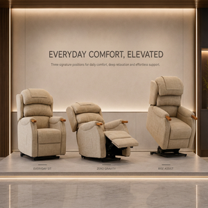 Power Lift <b>Recliner</b> Chair <b>Zero</b> <b>Gravity</b> Dual Motor Elderly Sofa Featuring Adjustable Headrest Heated Lumbar Support and Wheels - Product Image 5