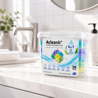 Capsules de lessive écologiques jetables 6-en-1 de qualité supérieure, OEM ODM, marque privée pour les marques de détail axées sur la qualité