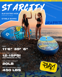 2026 STARCITY รุ่นใหม่ล่าสุด บอร์ดยืนพายแบบเป่าลม ตะเข็บเชื่อมร้อน พร้อมอุปกรณ์เสริม SC11/3 ดีไซน์มั่นคง ปลอดภัย - Product Image 3