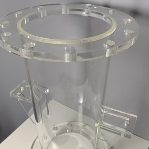 Tube acrylique personnalisé en usine, instrument expérimental, dispositif en verre organique transparent, perçage et gravure - Product Image 1