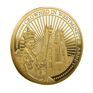 Pièce commémorative en métal de la <span class=keywords><strong>reine</strong></span> Élisabeth II pour le jubilé de platine, pièce souvenir sur le thème de la couronnement de Westminster - Product Image 2