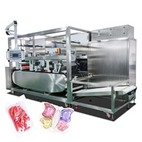 Machine automatique Dade de fabrication de capsules/poudres pour lave-vaisselle, haute précision, type plat, haute vitesse, avec fonctions de capsulage et d'emballage