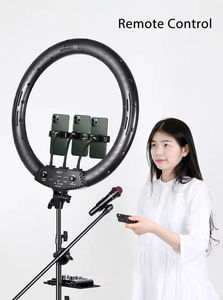 <span class=keywords><strong>Lampe</strong></span> annulaire professionnelle en plastique de 21 pouces, température de couleur réglable, télécommande pour salon de beauté, selfie, photographie - Product Image 3
