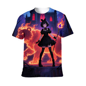 Áo thun in 3D anime tùy chỉnh dành cho nam, áo thun ngắn tay in kỹ thuật số, in thăng hoa toàn bộ, áo thun mùa hè - Product Image 2