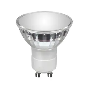 Gu10 lâmpada led para teto, carcaça de vidro 5w 7w branco macio 6000k mr16 gu10