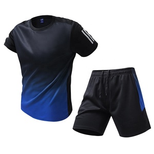 Mens Big and Tall 2 Piece Short Sets Ice Silk Sports Suit 10XL Tie Dye <strong>Tracksuit</strong> Gym Workout Clothes Plus Size Clothing - Product Image 6