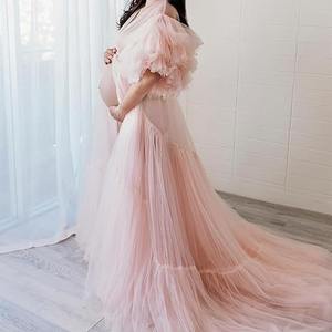 Super <span class=keywords><strong>Fairy</strong></span> Sweet Enceintes Maman Longueur Sol Anti-Statique Cristal Longue Robe Bouffante Rose avec Queue pour Studio Photo Shoot Props - Product Image 4